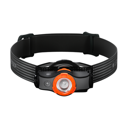 Ledlenser MH5 LED Lampada frontale 400 lm IPX4 nera / arancione ( 502143 ) + 1x Batteria + 1x Cavo di carica