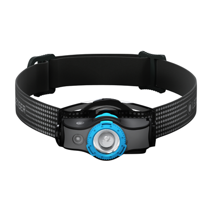 Ledlenser MH5 LED Lampada frontale 400 lm IPX4 nera / blu ( 502145 ) + 1x Batteria + 1x Cavo di carica