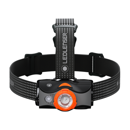 Ledlenser MH7 LED Lampada frontale 600 lm IPX4 nera / arancione ( 502153 ) + 1x Batteria + 1x Cavo di carica