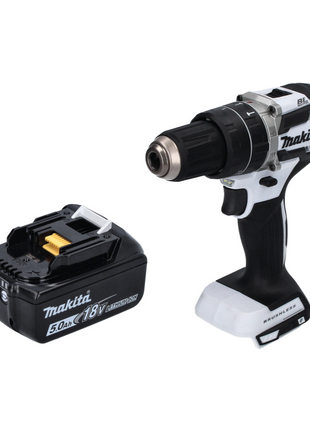 Makita DHP 484 T1 W akumulatorowa wiertarko-wkrętarka udarowa 18 V 54 Nm bezszczotkowa biała + 1x akumulator 5,0 Ah - bez ładowarki