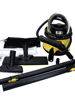 Kärcher SC 2 Deluxe Easyfix Dampfreiniger 1500 W ( 1.512-050.0 ) + Handbürste  + Rundbürste + Punktstrahlbürste + 2x Verlängerungsrohr + Bodentuch + Überzug für Handdüse