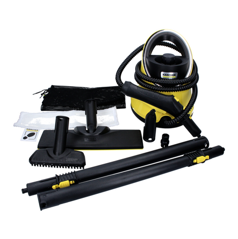 Limpiador a vapor Kärcher SC 2 Deluxe Easyfix 1500 W (1.512-050.0) + cepillo de mano + cepillo redondo + cepillo de chorro puntual + 2x tubos de extensión + paño para suelos + funda para boquilla manual