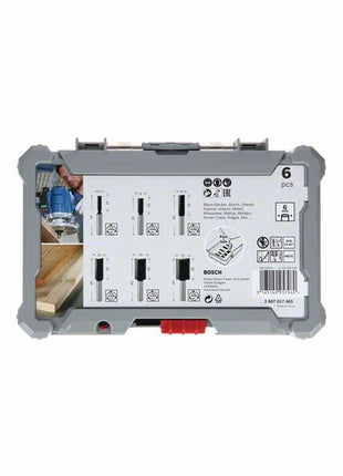 Bosch Set de fraises droites 6/8/10/12/16/20 mm, Queue de 6 mm, 6 pcs. ( 2607017465 )