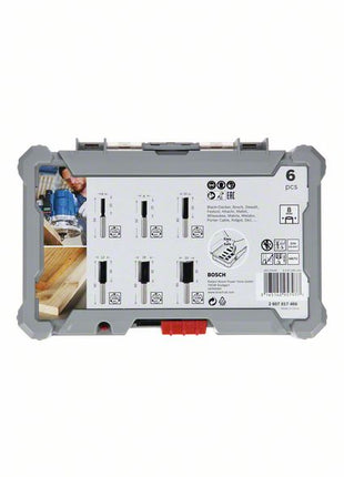 Bosch Nutfräser Set 8 mm 6 tlg. + Koffer ( 2607017466 ) für Oberfräse - Toolbrothers