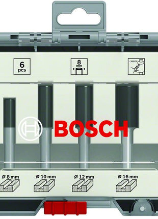 Bosch Set de fraises droites 6/8/10/12/16/20 mm, Queue de 6 mm, 6 pcs. ( 2607017465 )