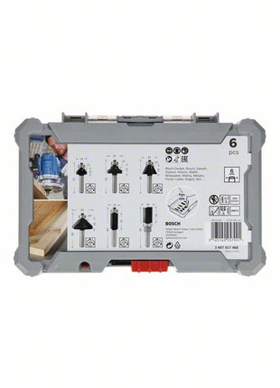 Bosch Edge and Edge Set Fraises pour bordures, tige de 6 mm (2607017468) - 6 pièces
