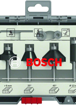 Bosch Edge and Edge Set Fraises pour bordures, tige de 6 mm (2607017468) - 6 pièces