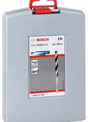 Bosch HSS Spiralbohrer Set Box PointTeQ 19 tlg. 1 - 10 mm Metallbohrer ( 2608577351 ) - Toolbrothers