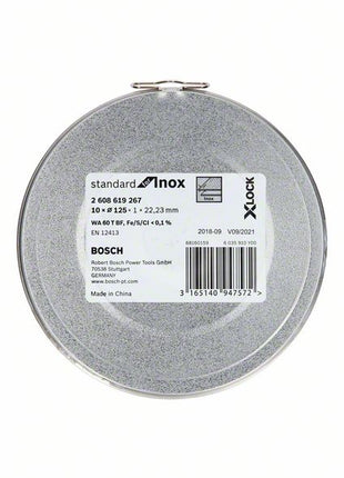 Bosch Trennscheiben X-LOCK 125 x 22,23mm Standard for Inox (  2608619267 ) - Toolbrothers