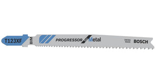 Bosch T 123 X Progressor for Metal Stichsägeblätter für Metallarbeiten - 100 Stück, gefräste Zähne, für Stichsägen mit T-Schaft-Aufnahme - Toolbrothers