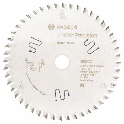 Bosch Kreissägeblatt Top Precision Best für Multi Material 165 x 20 x 1,8 mm, 56 Zähne ( 2608642387 ) - Toolbrothers