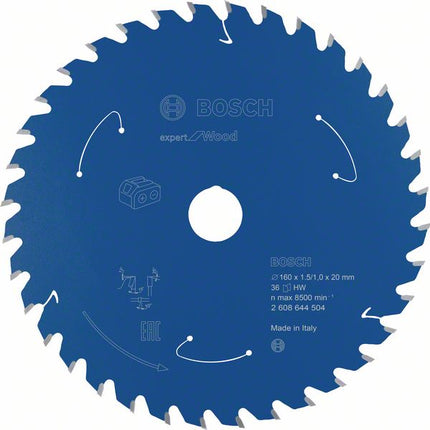 Bosch Kreissägeblatt Expert for Wood 160 x 1,0 x 20 mm 36 Zähne für Holz ( 2608644504 ) - Toolbrothers
