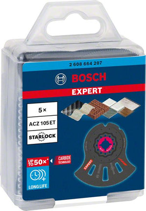 Bosch EXPERT Multi Material ACZ 105 ET hoja de sierra segmentada Starlock 105 mm 5 piezas (2608664207) Carburo