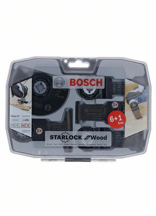 Bosch Starlock for Wood Zubehör Set 7 tlg. ( 2608664623 ) für Multifunktionswerkzeug + Koffer