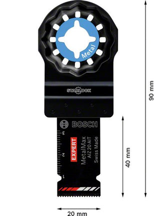 Bosch EXPERT AIZ 20 AIT Tauchsägeblatt Starlock 20 x 40 mm 1 Stk. ( 2608900012 ) für Metall Carbide MetalMax - Nachfolger von 2608662019 - Toolbrothers