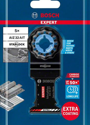 Bosch EXPERT AIZ 32 AIT Lames de scie plongeante en métal Starlock 32 x 40 mm - 5 pièces