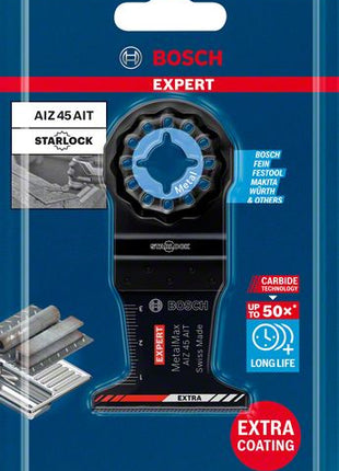 Hoja de sierra de inmersión Bosch EXPERT AIZ 45 AIT Starlock 45 x 40 mm 1 pieza (2608900018) para metal duro MetalMax - sucesor de 2608664348