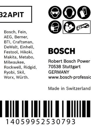 Bosch EXPERT MultiMax AIZ 32 APIT Hoja de sierra de inmersión Starlock 32 x 40 mm 25 piezas (2608900027) Carbide Multi Material - sucesor de 2608664217