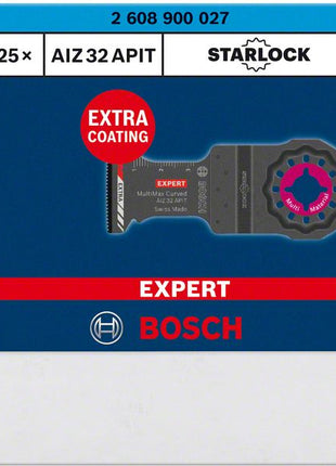Bosch EXPERT MultiMax AIZ 32 APIT Hoja de sierra de inmersión Starlock 32 x 40 mm 25 piezas (2608900027) Carbide Multi Material - sucesor de 2608664217