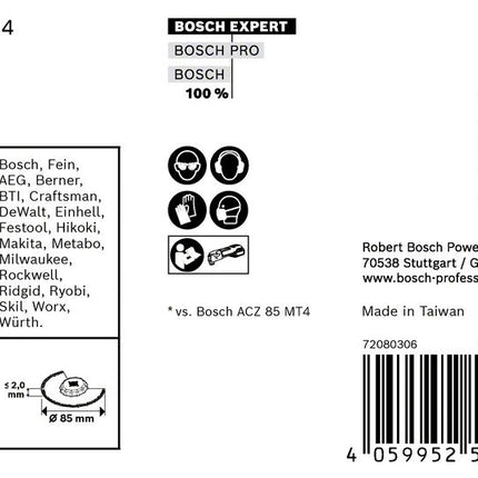 Bosch EXPERT ACZ 85 RD4 Lames de scie segment diamant Starlock 85 mm - 10 pièces