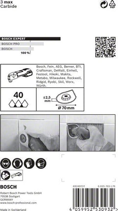 Bosch EXPERT 3 Max AVZ 70 RT4 Décapant à mortier Remover Starlock 87 x 70 mm - 1 pièce (2608900041)