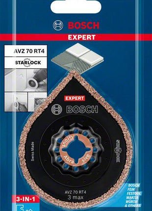 Bosch EXPERT 3 Max AVZ 70 RT4 Mörtelentferner Starlock 87 x 70 mm 1 Stk. ( 2608900041 ) für Mörtel Carbide  - Nachfolger von 2608661757