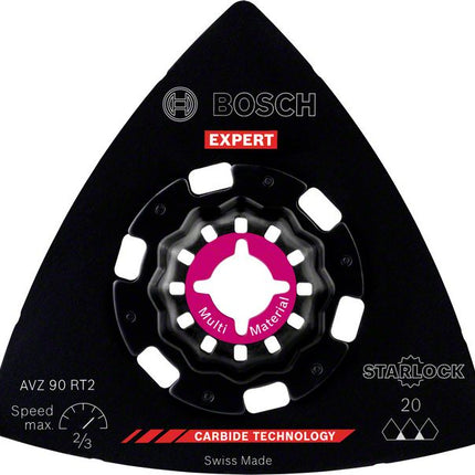 Bosch EXPERT AVZ 90 RT2 Schleifplatte Starlock 90 mm K20 1 Stk. ( 2608900045 ) Multimaterial Carbide - Nachfolger von 2608664351 - Toolbrothers