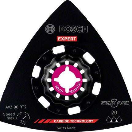 Bosch EXPERT AVZ 90 RT2 Schleifplatte Starlock 90 mm K20 10 Stk. ( 2608900046 ) Multimaterial Carbide - Nachfolger von 2608664352 - Toolbrothers