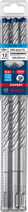 Bosch Expert SDS plus 7X marteau perforateur 12 x 265 mm 10 pièces (2608900175) 4 tranchants Technologie Carbure