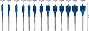 Bosch EXPERT SelfCut Speed Flachfräsbohrer Set 10 - 32 mm 13 tlg. ( 2608900336 ) für Holz - Nachfolger von 2608587010