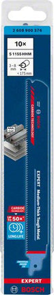Bosch EXPERT Medium Thick Tough Metal S 1155 HHM reciprocating saw blade 225 mm 10 pcs. ( 2608900376 ) Carbide Technology