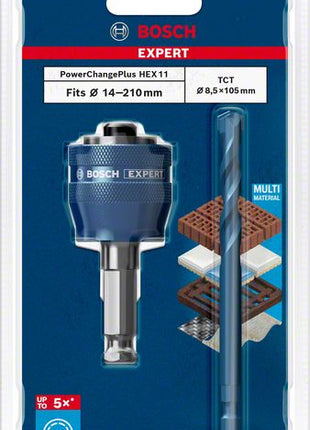 Bosch EXPERT Power Change Plus Hex 11 Adapter 8,5 x 105 mm TCT Bohrer ( 2608900526 ) Multimaterial Carbide - Nachfolger von 2608522412 - Toolbrothers