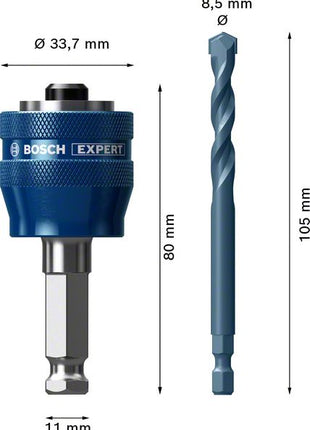 Bosch EXPERT Power Change Plus Hex 11 Adapter 8,5 x 105 mm TCT Bohrer ( 2608900526 ) Multimaterial Carbide - Nachfolger von 2608522412 - Toolbrothers