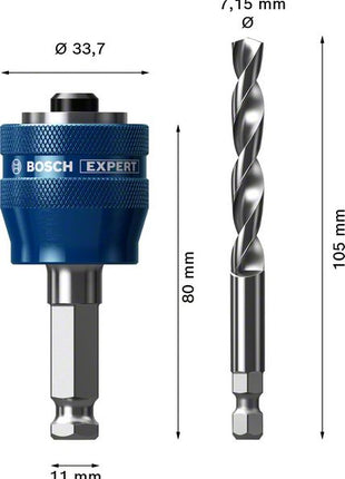 Bosch EXPERT Adaptateur Power Change Plus Hex 11 Foret HSS-G 7.15 x 105 mm (2608900527) Carbure