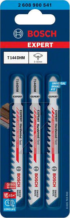 Bosch Expert T 144 DHM Hardwood Fast Jigsaw Blade Set 3 pcs. ( 2608900541 ) Carbide Technology