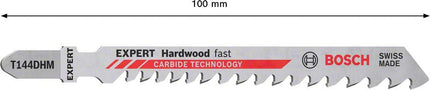 Bosch Expert T 144 DHM Hardwood Fast Jigsaw Blade Set 3 pcs. ( 2608900541 ) Carbide Technology