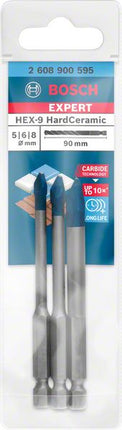Zestaw wierteł Bosch EXPERT HardCeramic HEX-9 5,0 - 8,0 x 90 mm 3 szt. ( 2608900595 ) Technologia węglikowa