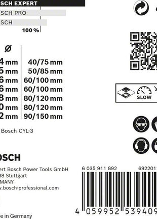 Bosch EXPERT CYL-9 Multi Construction Bohrer Set 7 tlg. 4 - 12 mm ( 2608900647 ) - Nachfolger von 2607010543 - Toolbrothers