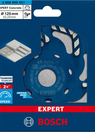 Bosch Expert Concrete Diamanttopfscheibe 125 x 22,23 mm ( 2608900651 ) für Betonschleifer Diamond Technology - Toolbrothers