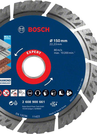 Bosch EXPERT MultiMaterial Diamant Trennscheibe 150 x 22,23 mm 1 Stk. ( 2608900661 ) Long Life - Toolbrothers