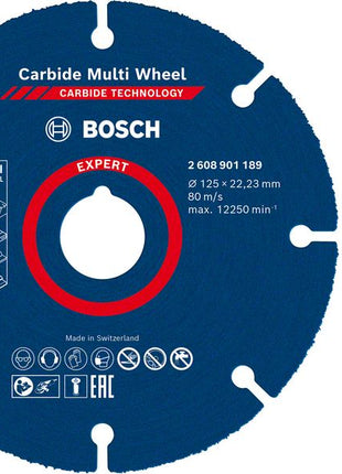 Bosch EXPERT Carbide Multi Wheel Trennscheibe 125 x 22.23 mm ( 2608901189 ) - Nachfolger von 2608623013 - Toolbrothers