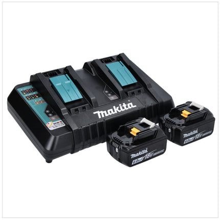 Akumulatorowy naświetlacz LED Makita DML 810 PG 18 / 36 V ( 2 x 18 V ) 5500 lm IP54 + 2x akumulator 6,0 Ah + podwójna ładowarka