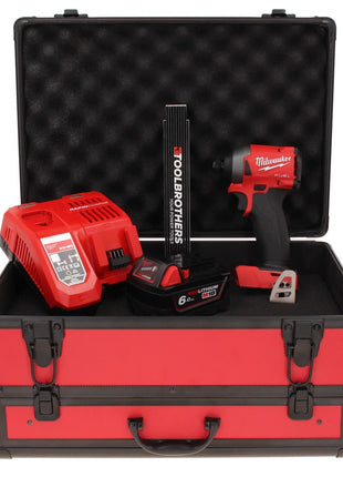 Milwaukee M18 FID2-601FC TX Akku Schlagschrauber 18 V 1/4" 226 Nm + 1x Akku 6,0 Ah + Ladegerät + Gliedermaßstab + TX Koffer