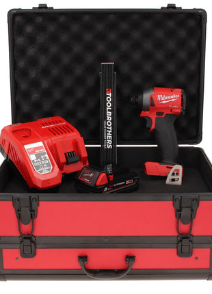 Milwaukee M18 FID2-201FC TX Akku Schlagschrauber 18 V 1/4" 226 Nm + 1x Akku 2,0 Ah + Ladegerät + Gliedermaßstab + TX Koffer