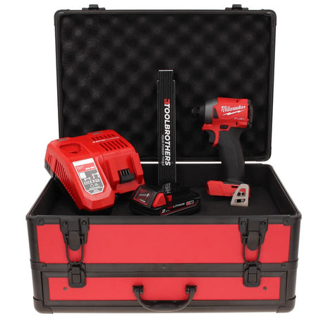 Milwaukee M18 FID2-201FC TX Cordless Impact Wrench 1/4" 226 Nm 18V + 1x Battery 2.0Ah + Charger + Limb Ruler + TX Case