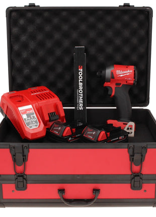 Milwaukee M18 FID2-202FC TX Akku Schlagschrauber 18 V 1/4" 226 Nm + 2x Akku 2,0 Ah + Ladegerät + Gliedermaßstab + TX Koffer