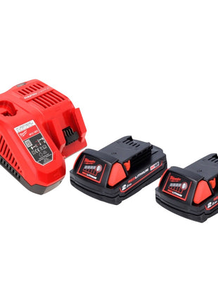Milwaukee M18 FID2-202FC TX Akku Schlagschrauber 18 V 1/4" 226 Nm + 2x Akku 2,0 Ah + Ladegerät + Gliedermaßstab + TX Koffer
