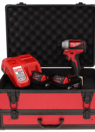 Milwaukee M18 BLID2-602FC TX Impact Driver 180 Nm 1/4" 18V Brushless + 2x Batteries 6.0 Ah + Charger + TX Case