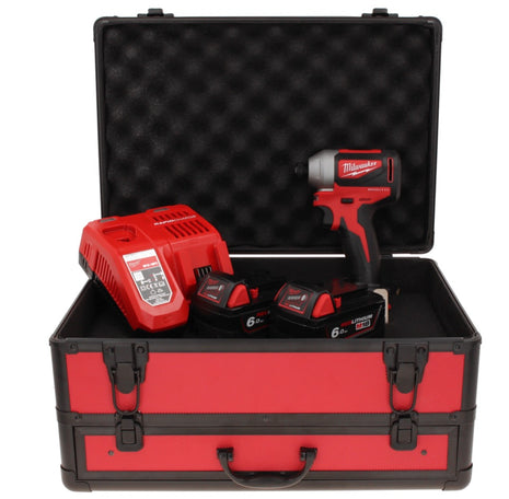 Milwaukee M18 BLID2-602FC TX Impact Driver 180 Nm 1/4" 18V Brushless + 2x Batteries 6.0 Ah + Charger + TX Case
