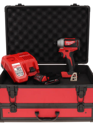 Milwaukee M18 BLID2-201FC TX Akku Schlagschrauber 18 V 180 Nm 1/4" Brushless + 1x Akku 2,0 Ah + Ladegerät + TX Koffer